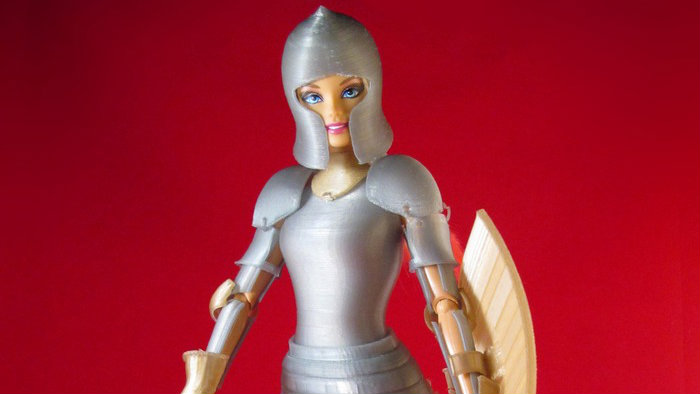 The quest to provide Barbie with a reasonable suit of 3D printed armor