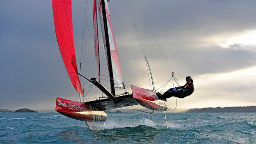 The Flying Phantom: US$40k sailboat levitates two feet above the waves